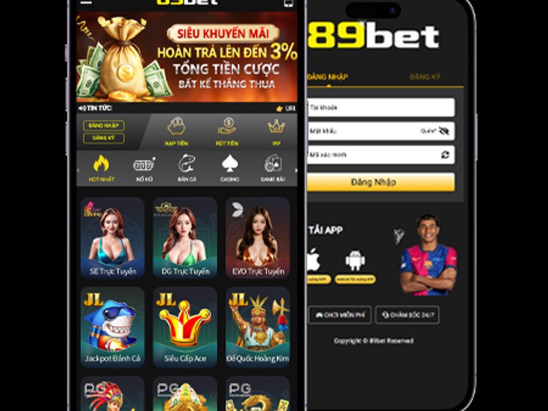 Giao diện Đăng ký và Đăng nhập VIVU88 APP