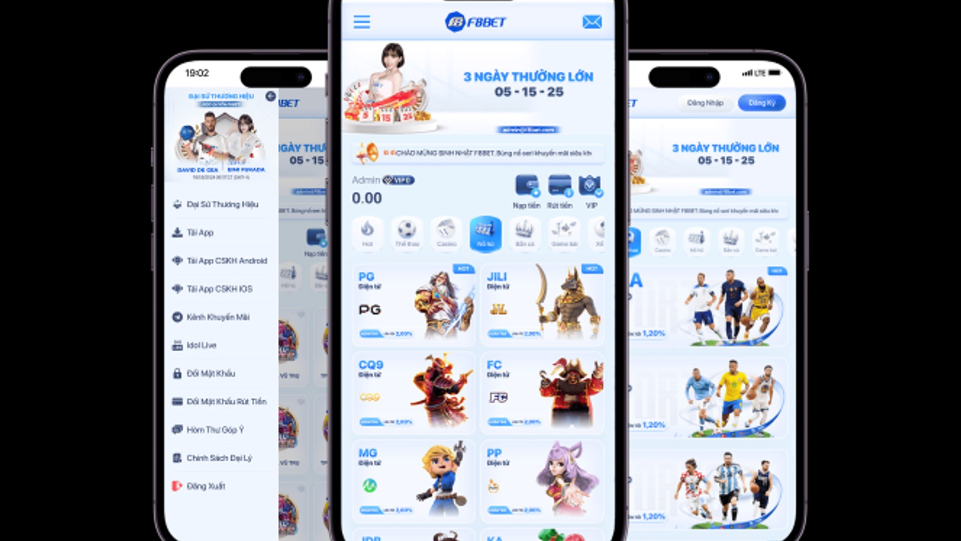 Giao diện ứng dụng VIVU88 trên thiết bị iOS