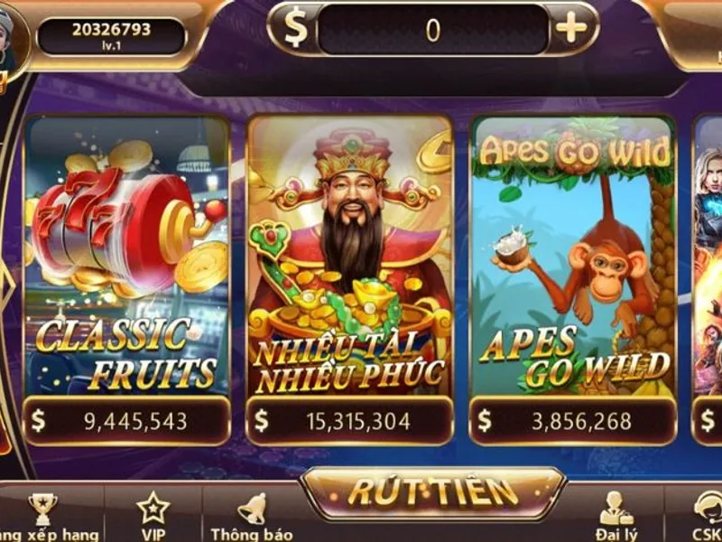Trò chơi máy đánh bạc VIVU88 với biểu tượng jackpot