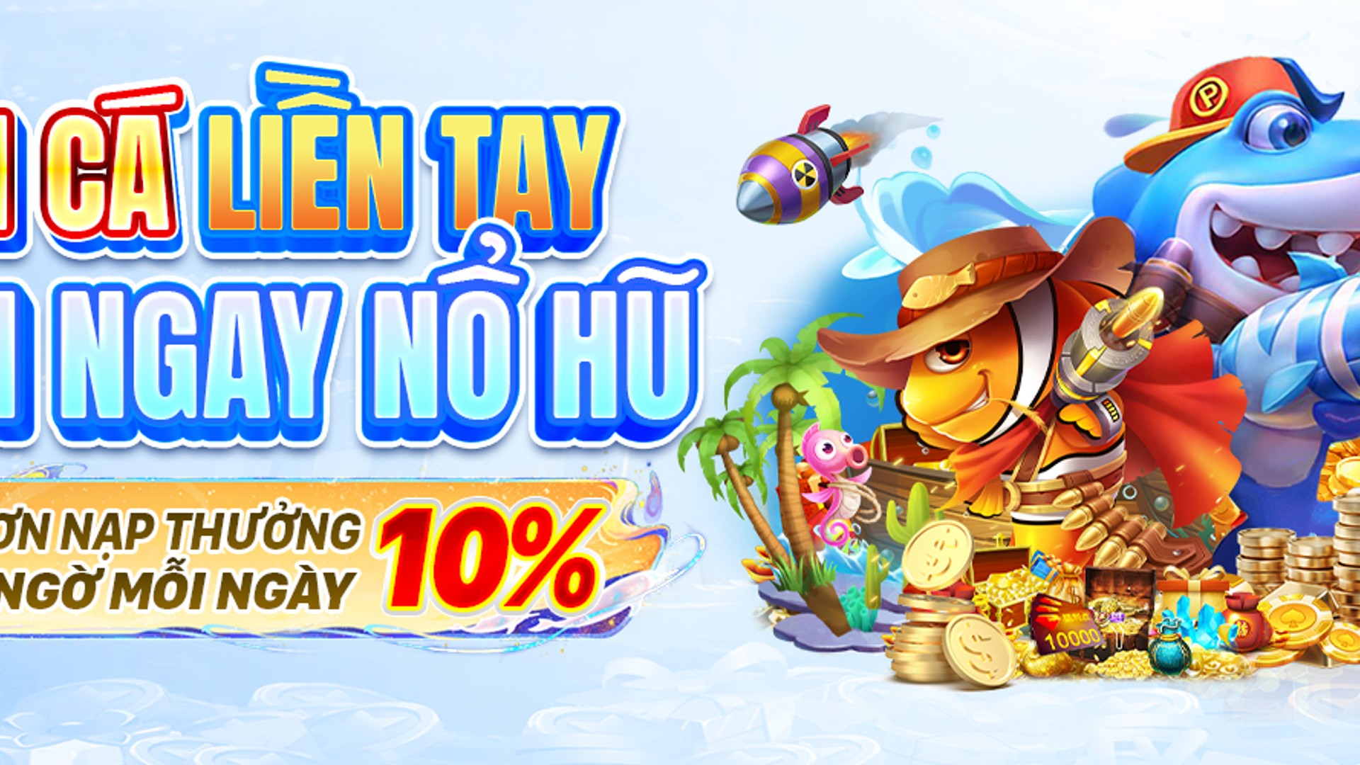 Hình ảnh game bắn cá VIVU88 với các loài cá đa dạng và tiền thưởng